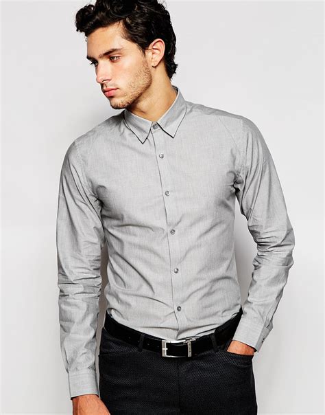 burberry formal shirt trim inner collar|Slim Fit Cotton Formal Shirt in Neptune .